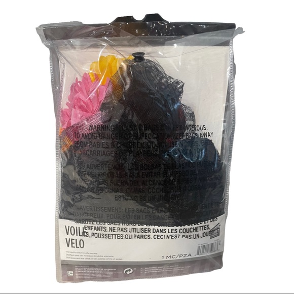 Day Of The Dead Women’s Halloween Veil Costume Accessory NWT - Picture 4 of 9
